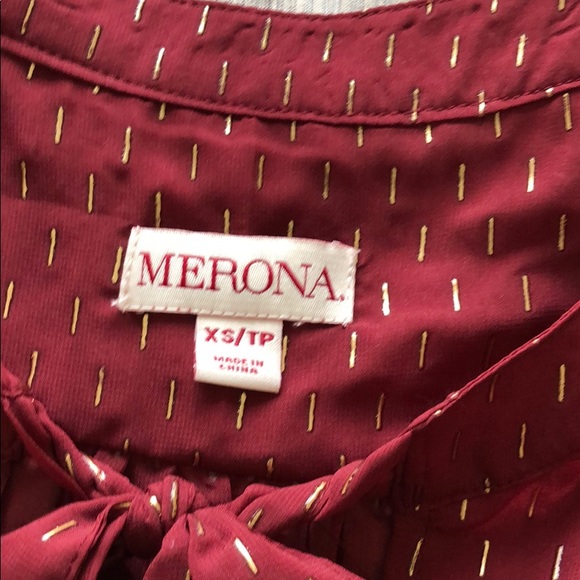 Garnet and gold sleeveless dress top - Picture 3 of 3